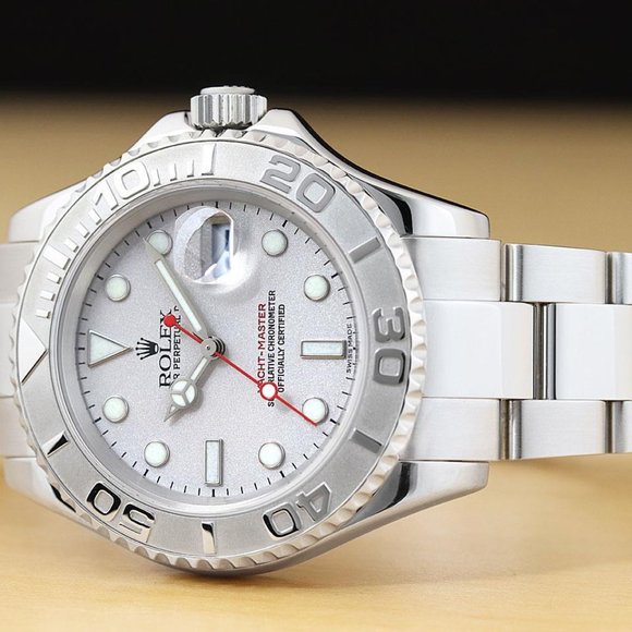 Rolex Yacht Master Men's Platinum Watch! Mint! - Picture 3 of 9